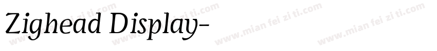 Zighead Display字体转换